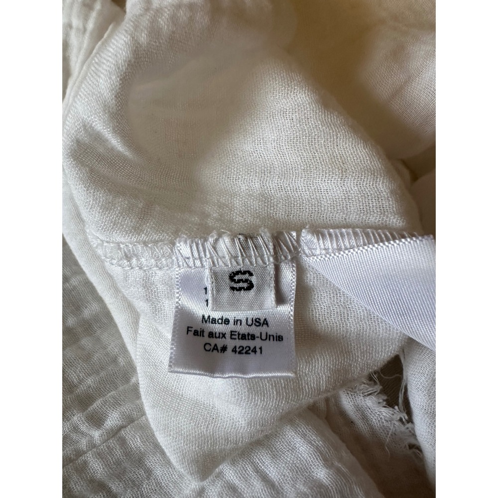 Stark X White Cotton Gauze High Low Ruffle Skirt | Size Small - Picture 7 of 8